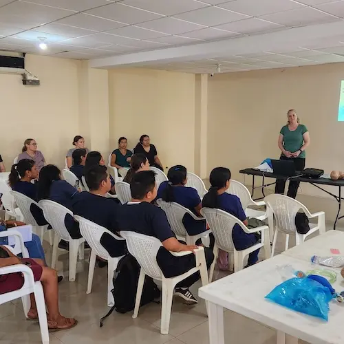 Community health workers in training